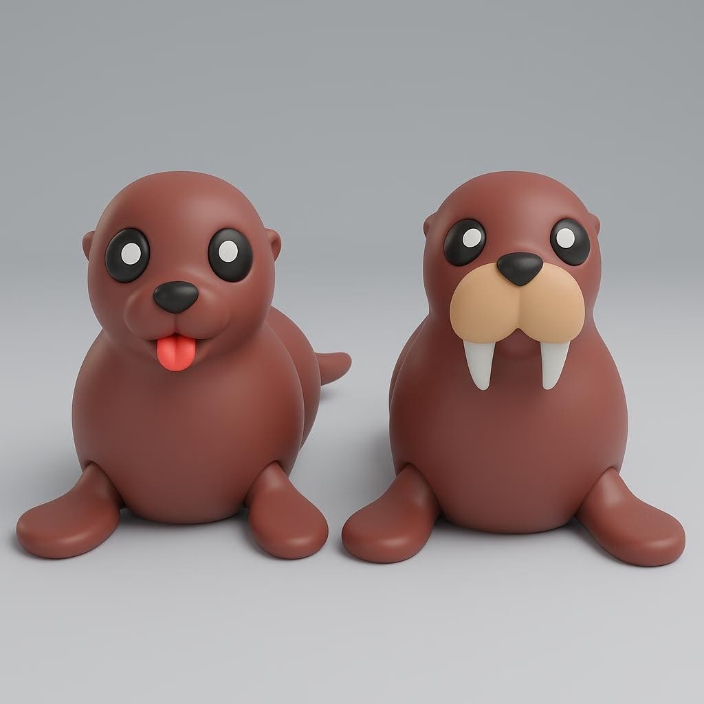 Articulated Walrus & Seal