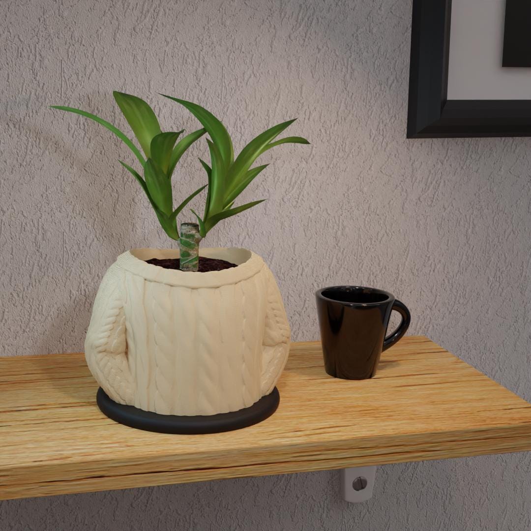 Knitted Style Plant Pot