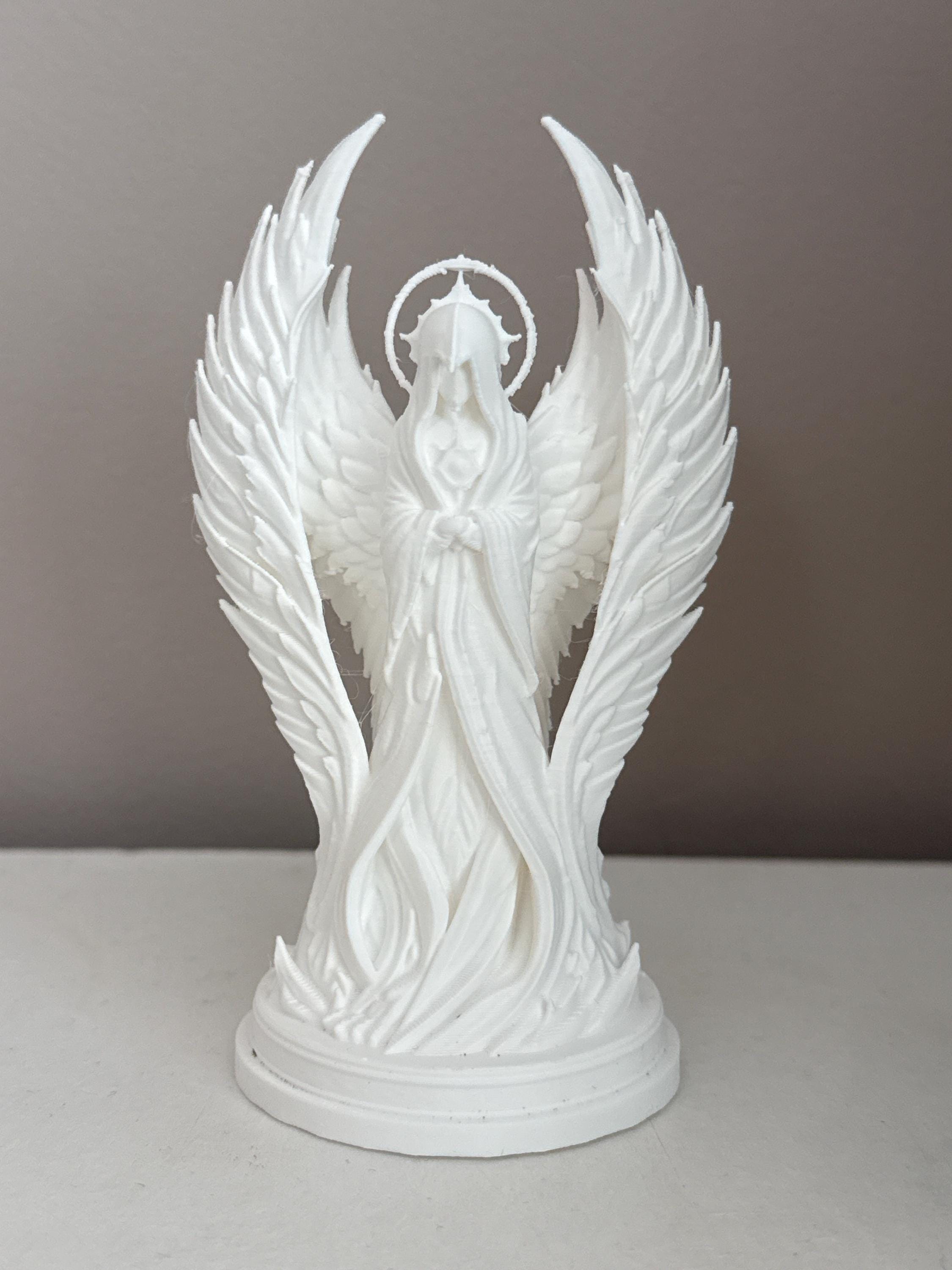 Seraph Homunculus Statue, Gothic Angel Figure, Celestial Decor, Dark Fantasy Ornament, Ethereal Shelf Collectible