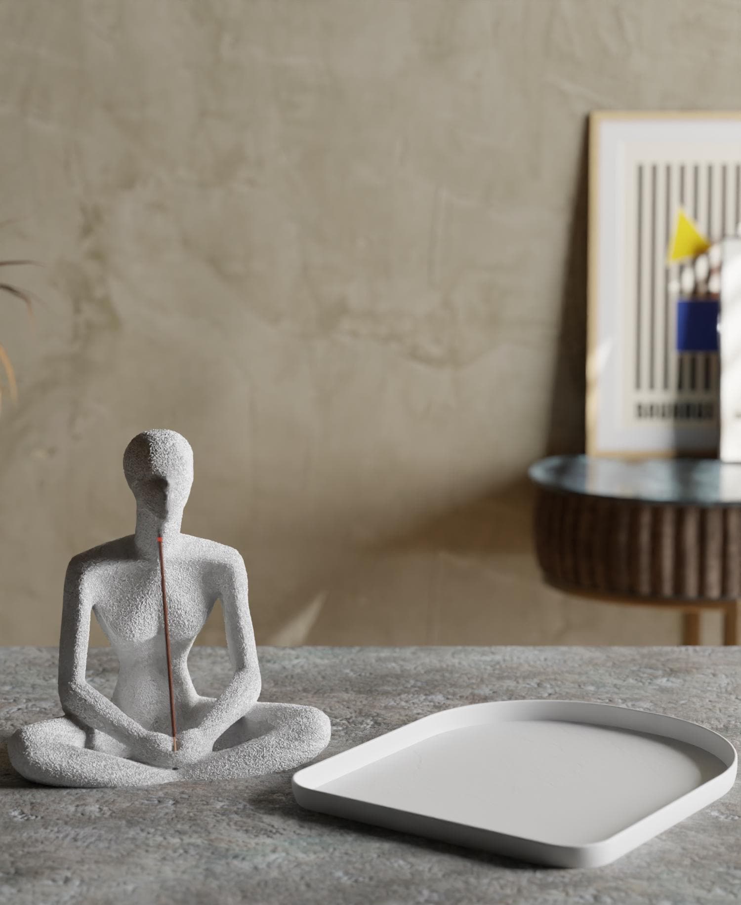 Meditative Muse Incense Holder | Abstract Meditation Sculpture | Minimalist Zen Decor | Modern Incense Burner | Contemporary Figure Art