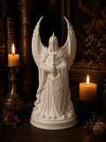 Knight Homunculus Statue, Gothic Angel Figure, Dark Fantasy Decor, Celestial Shelf Ornament