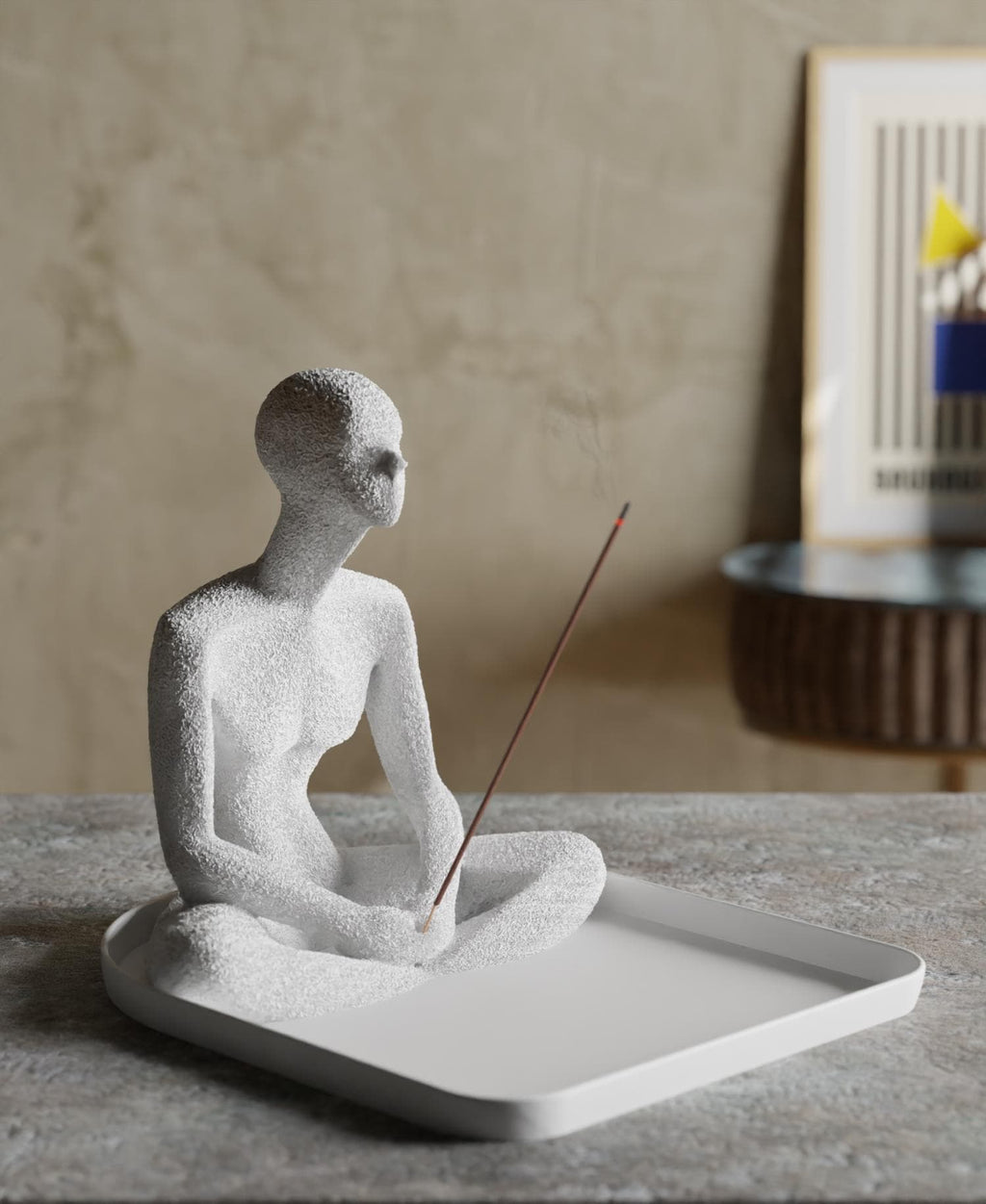 Meditative Muse Incense Holder | Abstract Meditation Sculpture | Minimalist Zen Decor | Modern Incense Burner | Contemporary Figure Art