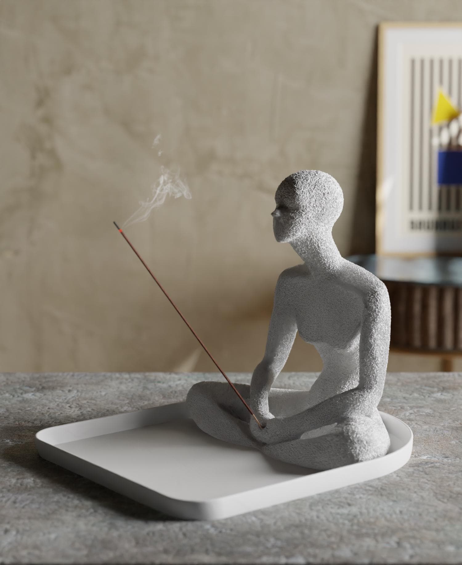 Meditative Muse Incense Holder | Abstract Meditation Sculpture | Minimalist Zen Decor | Modern Incense Burner | Contemporary Figure Art