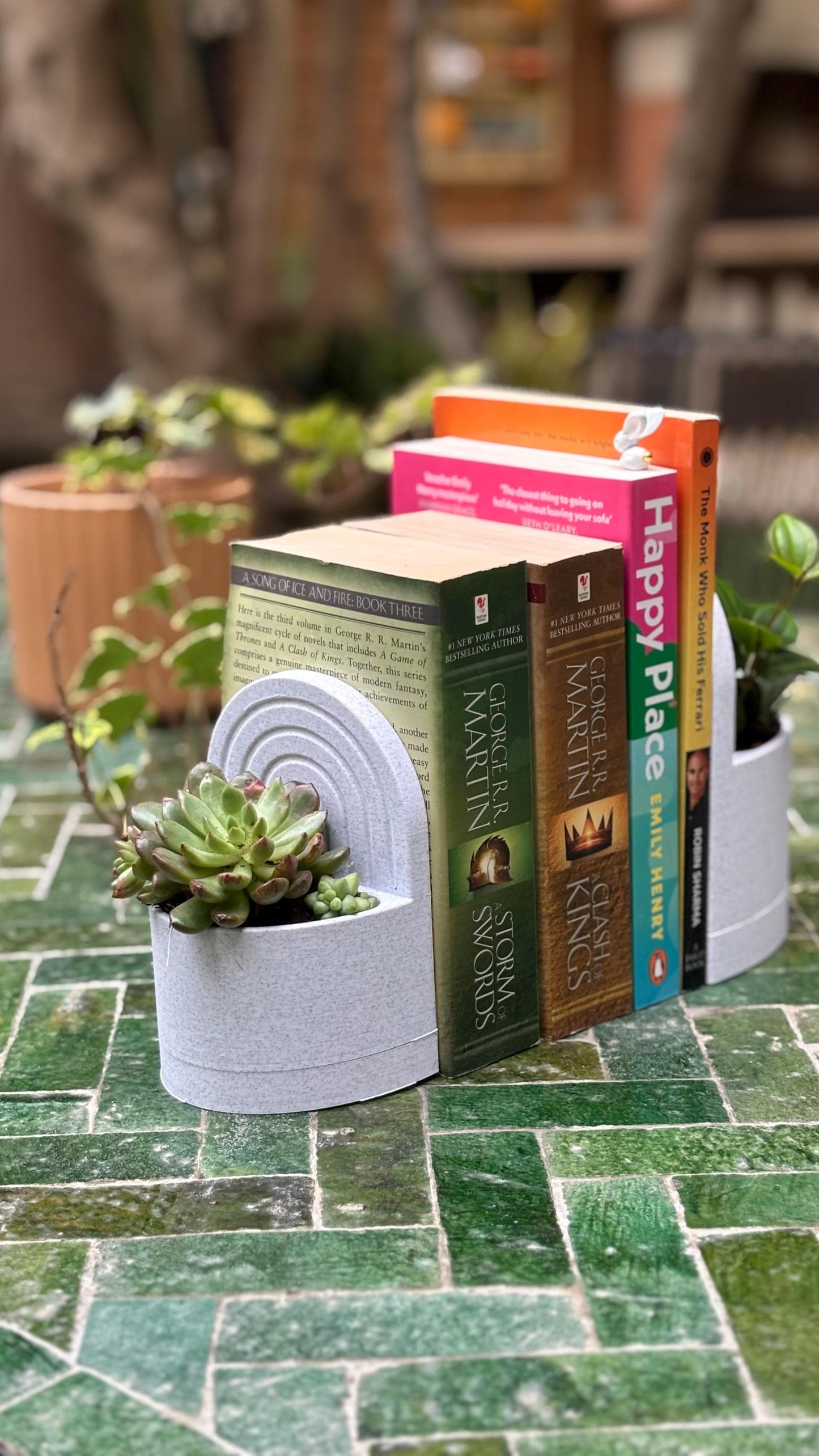 Bookend Planter Set