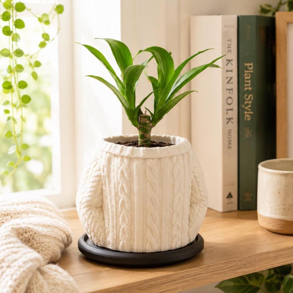 Knitted Style Plant Pot