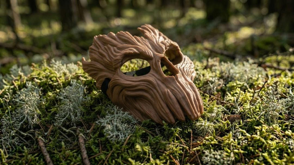 Skullbark Wood Spirit Mask | Fantasy Cosplay Mask | Woodland Spirit Costume | Halloween Mask | LARP & DnD Accessory
